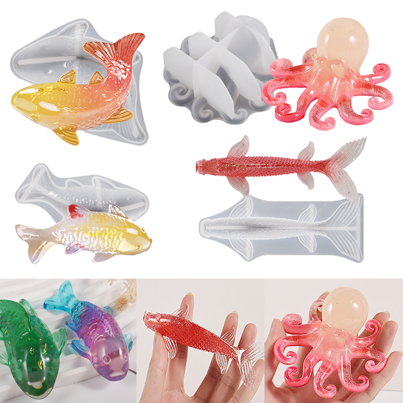 3D Koi Fish Shaped Epoxy Resin - Marine Fish Tank ulasan dan harga