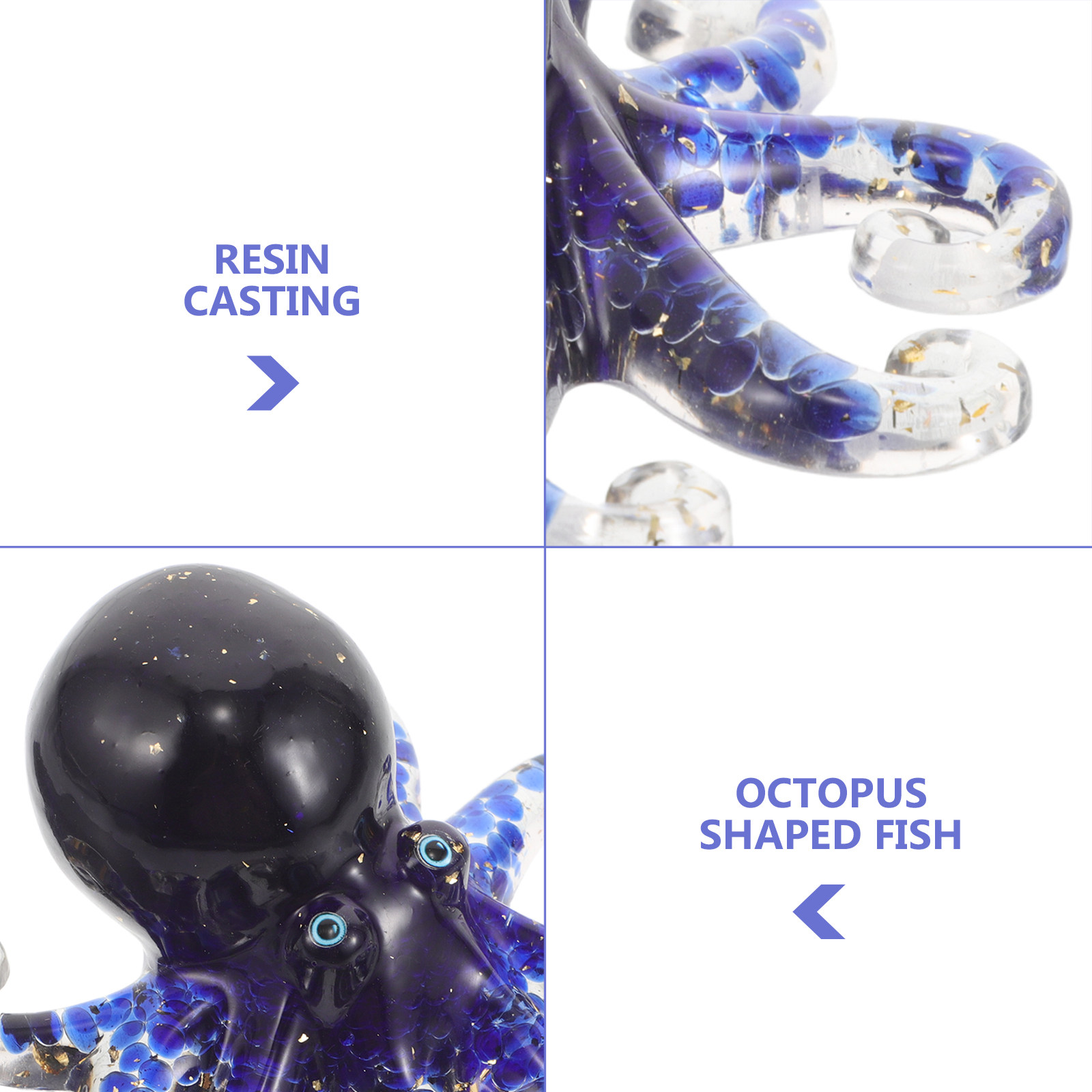 Crystal Octopus Desktop Decor  - Marine Aquarium Epoxy ulasan dan harga