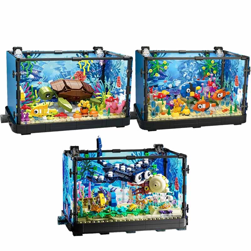 Fish Tank Building Block Set w - Marine Aquarium ulasan dan harga