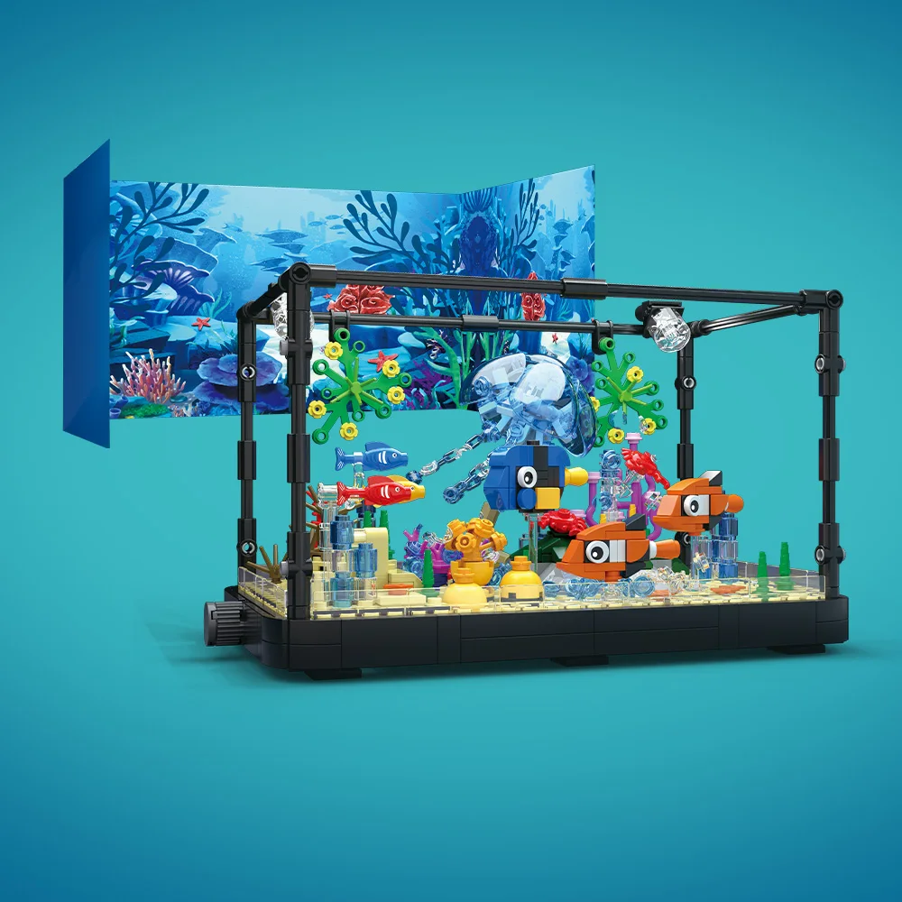 Fish Tank Building Block Set w - Marine Aquarium ulasan dan harga