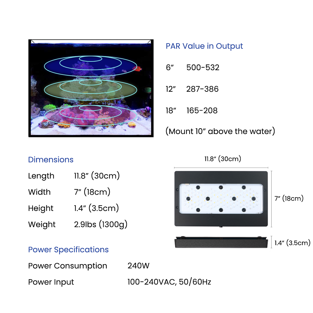 A8SE II Max And Blue 240W Full - Saltwater Tank ulasan dan harga